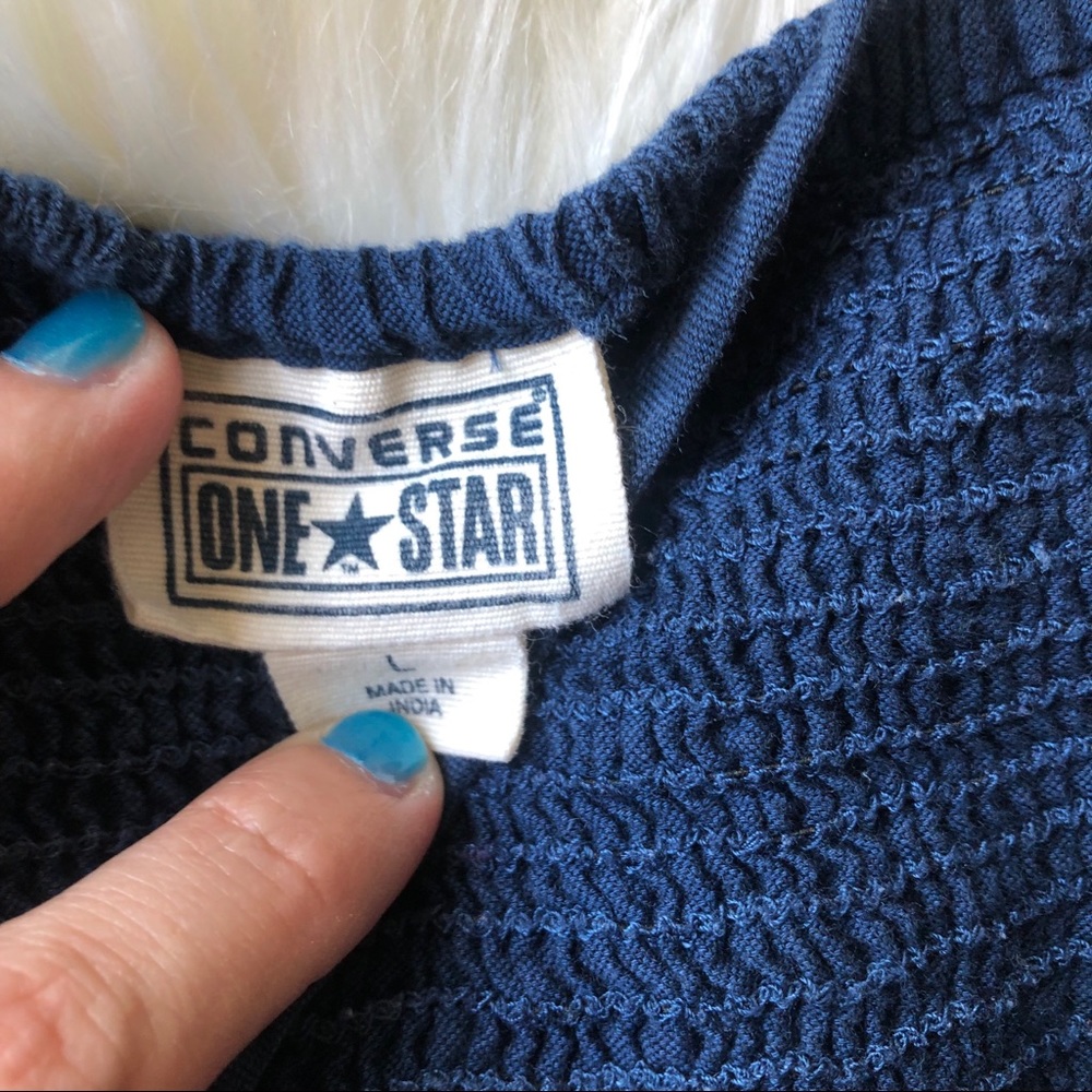 Converse One Star Navy Dress with Eyelet Details - Picture 3 of 5